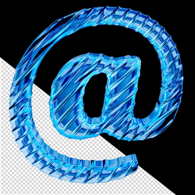 Ribbed blue ice symbol