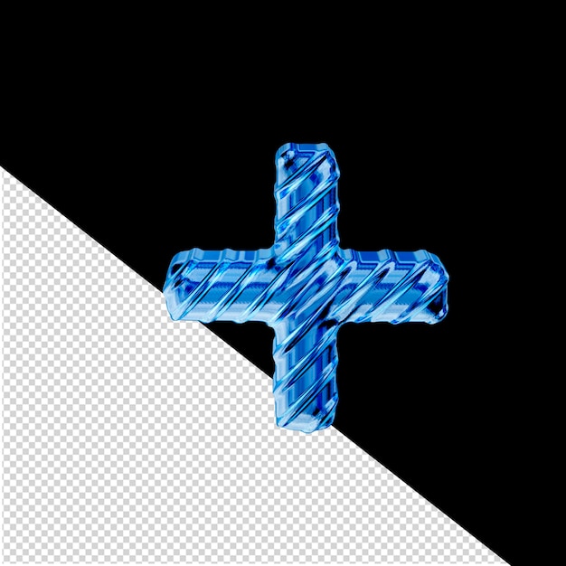 PSD ribbed blue ice symbol