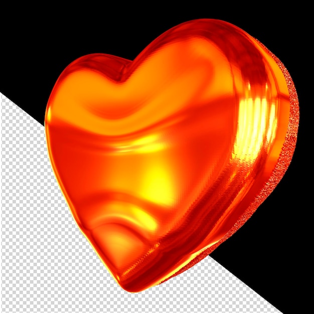 PSD ribbed pink 3d heart