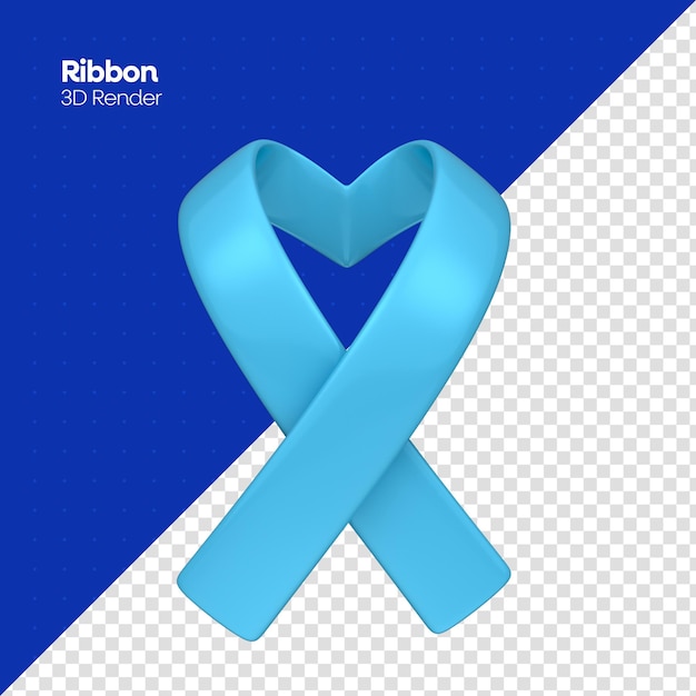 Ribbon blue november 3d render