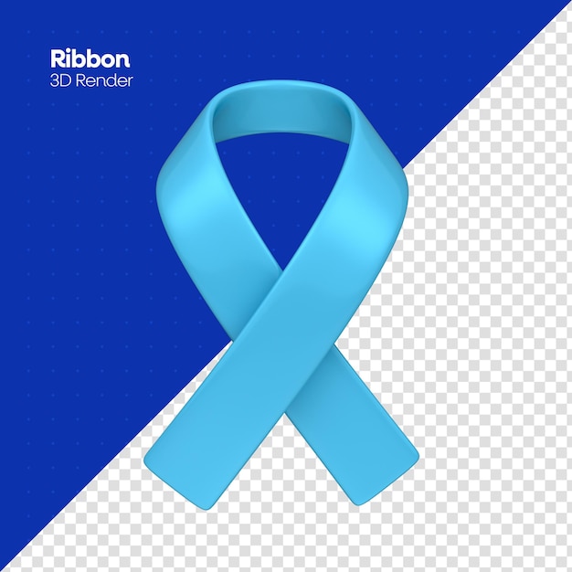 Ribbon blue november 3d render