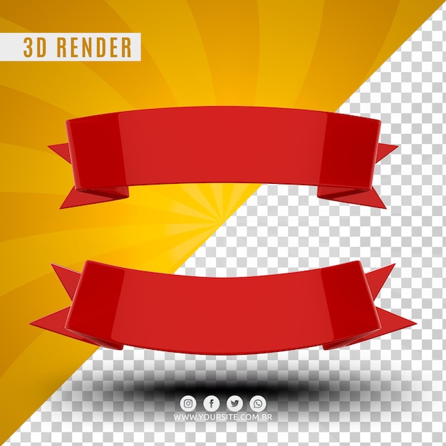 Ribbon pack for 3d promotions and campaigns