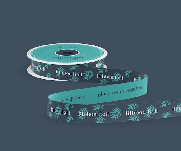 Ribbon roll mockup