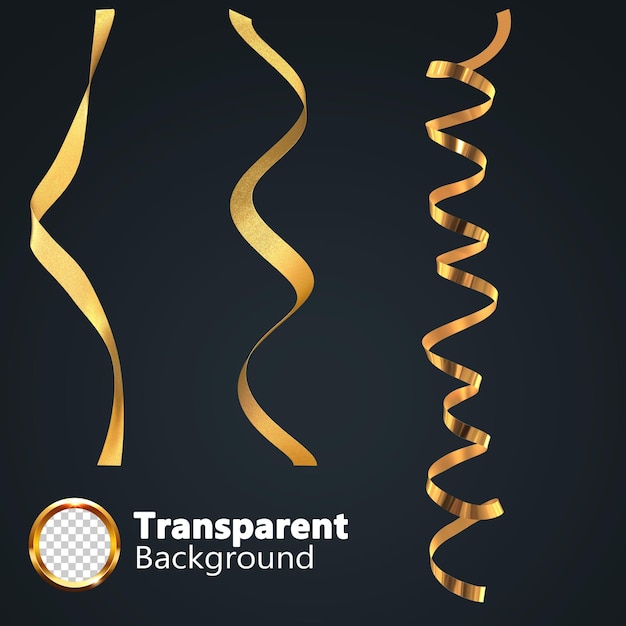 PSD ribbon on transparent background