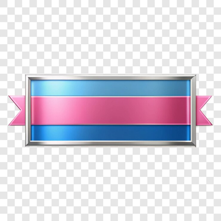 PSD a ribbon with a pink ribbon on a transparent background