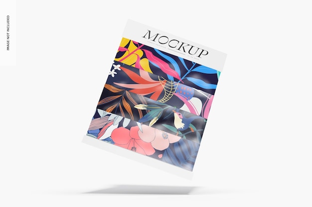 Ленты Swatch Card Mockup, Floating