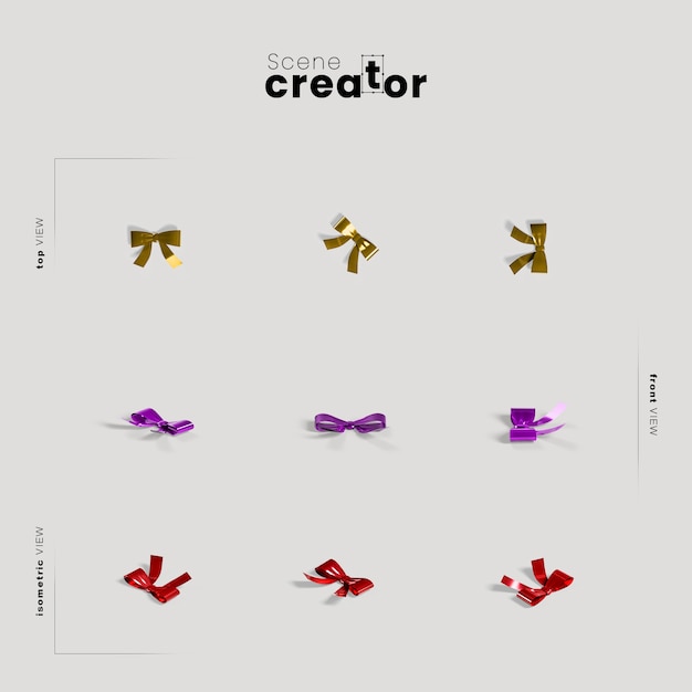 ribbons variety angles christmas scene creator