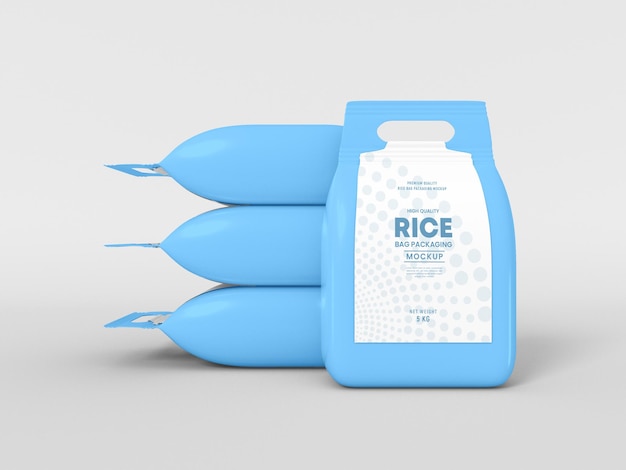 PSD rice bag packaging mockup