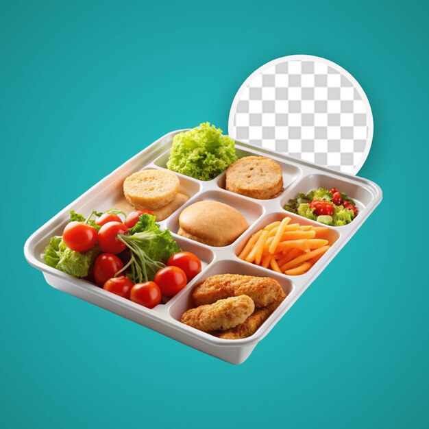 PSD rice bento box transparent background psd file