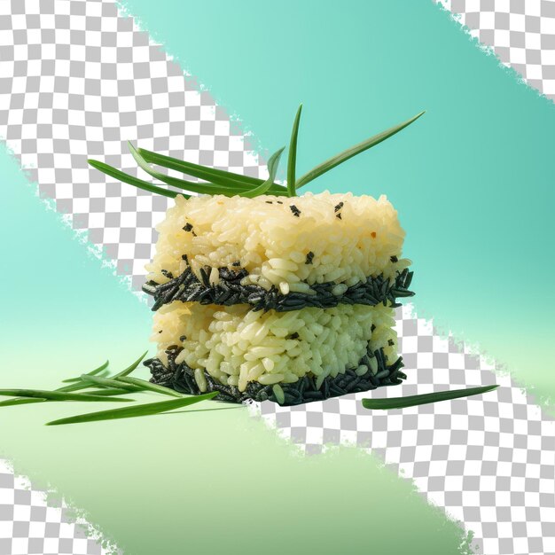 PSD rice crispy seaweed against transparent background