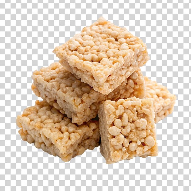 PSD rice krispies treat on transparent background