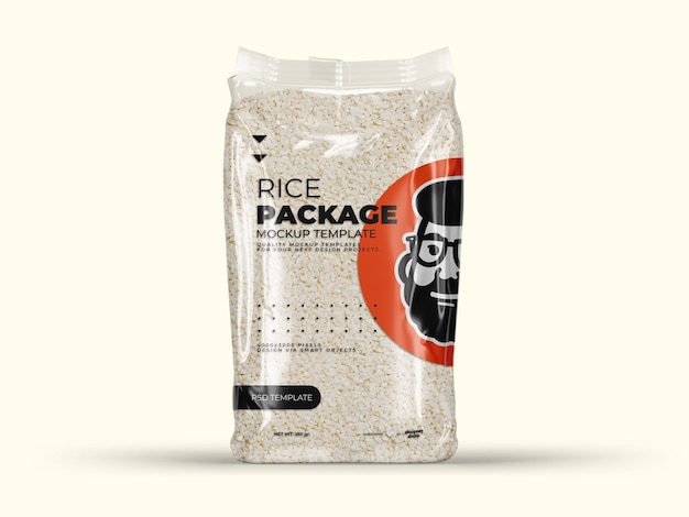 Rice pouch mockup template