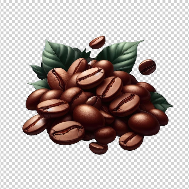 Rich coffee bean art png