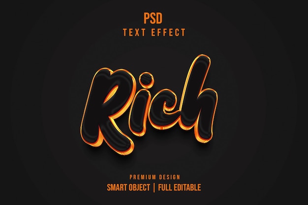 Rich Editable 3D Text Effect