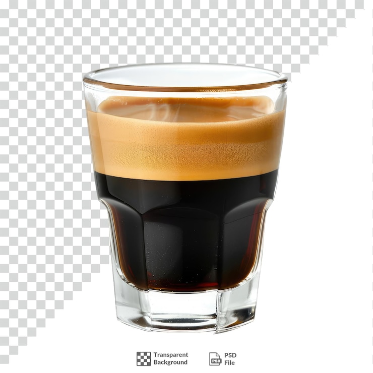 PSD rich espresso shot doorzichtige achtergrond