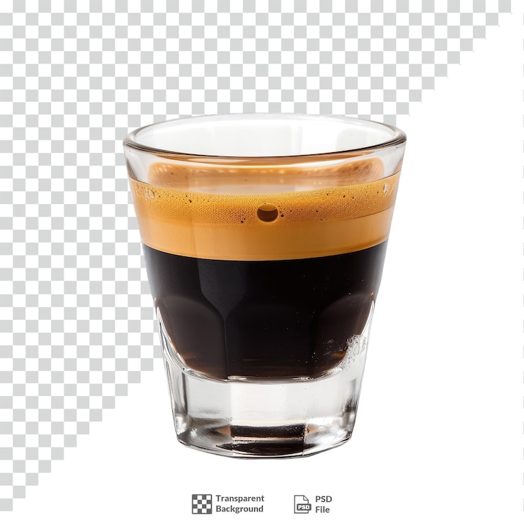 PSD rich espresso shot doorzichtige achtergrond