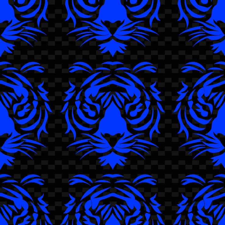 PSD rich striped pattern with kind of tiger icon and bold lines nature inspired abstract outline art