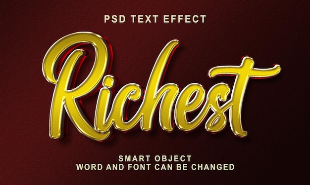 Richest text editable text effect style template