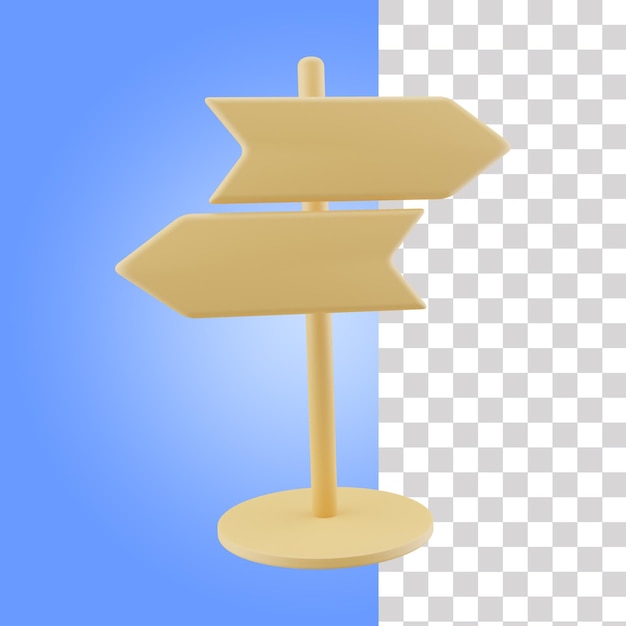 PSD richtingbord 3d pictogram