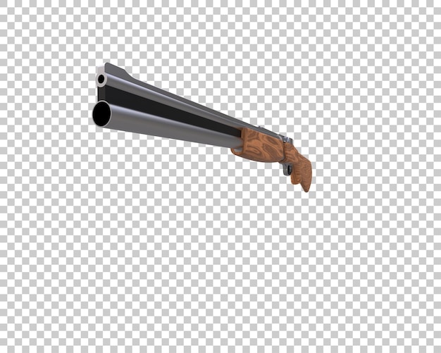 PSD riffle met scope geïsoleerd op achtergrond 3d rendering illustratie