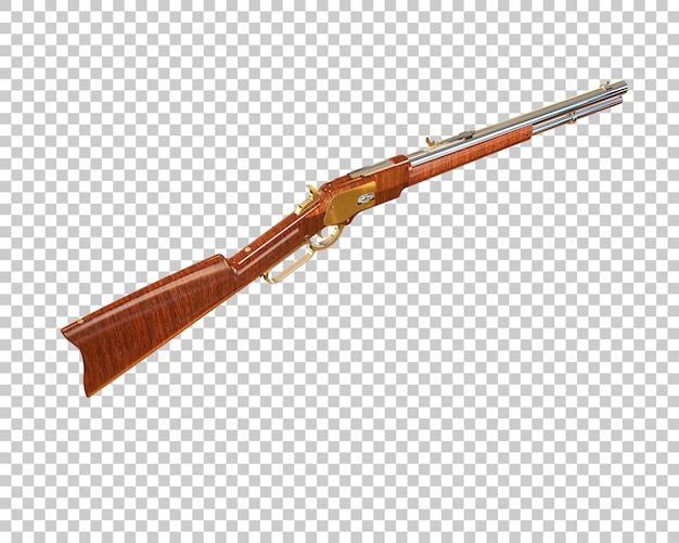 PSD riffle met scope geïsoleerd op achtergrond 3d rendering illustratie