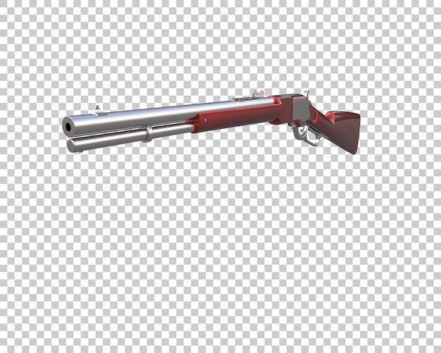 Riffle with scope isolated on background 3d rendering illustration