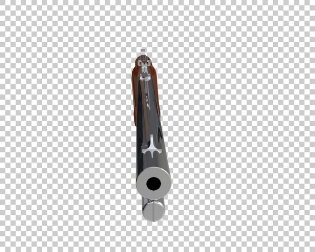 PSD riffle with scope isolated on background 3d rendering illustration