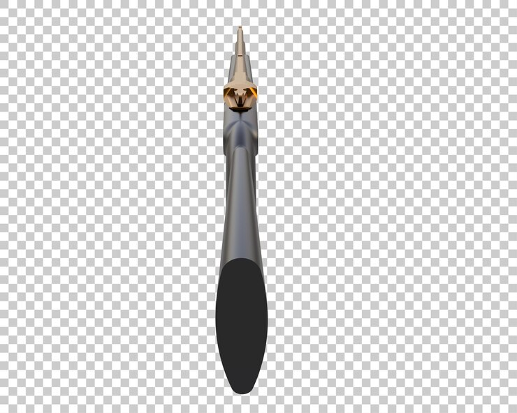 PSD riffle with scope isolated on background 3d rendering illustration