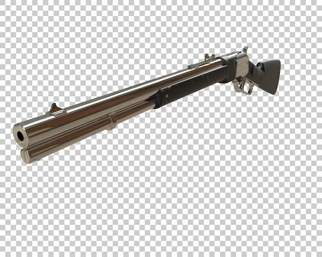 PSD riffle with scope isolated on background 3d rendering illustration