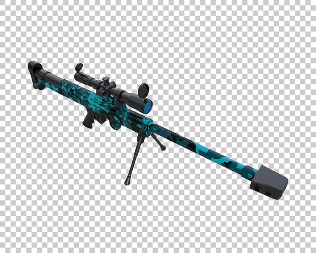 riffle with scope isolated on background 3d rendering illustration