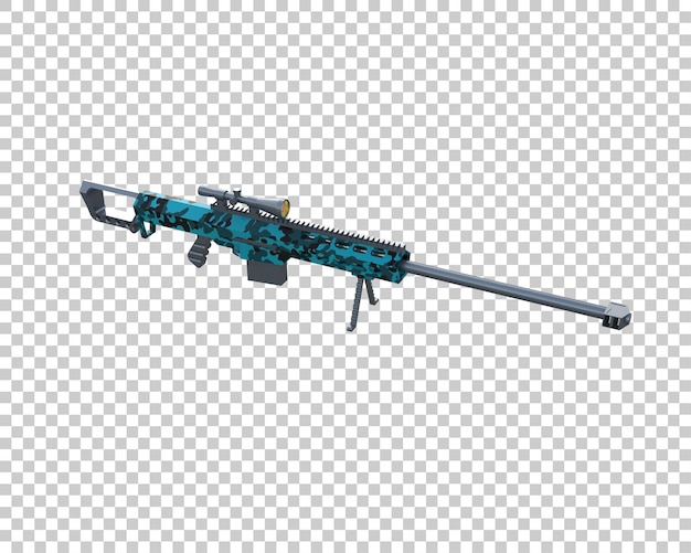 riffle with scope isolated on background 3d rendering illustration