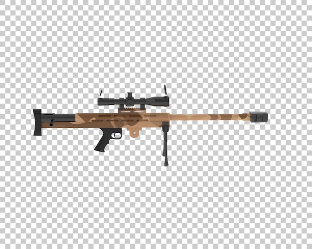 riffle with scope isolated on background 3d rendering illustration