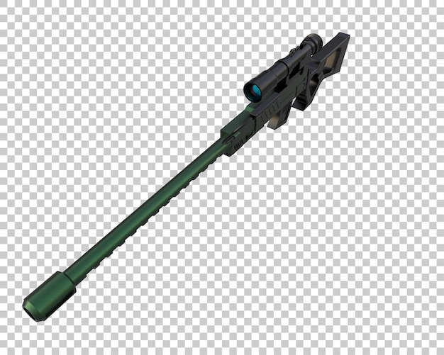 riffle with scope isolated on background 3d rendering illustration