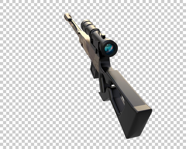 riffle with scope isolated on background 3d rendering illustration