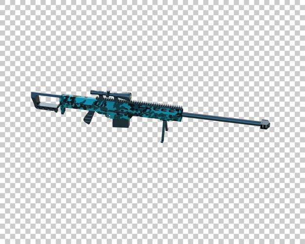 Riffle with scope isolated on background 3d rendering illustration