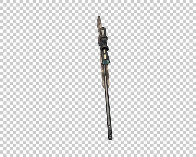 riffle with scope isolated on background 3d rendering illustration
