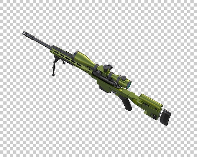 riffle with scope isolated on background 3d rendering illustration