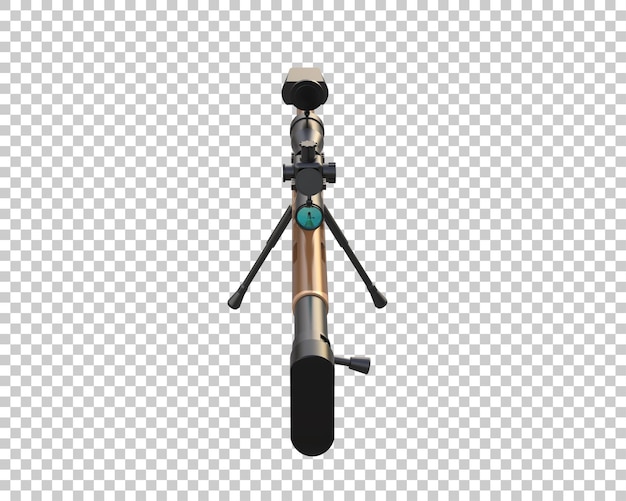 riffle with scope isolated on background 3d rendering illustration
