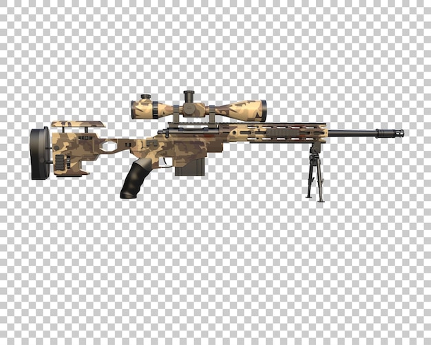 riffle with scope isolated on background 3d rendering illustration