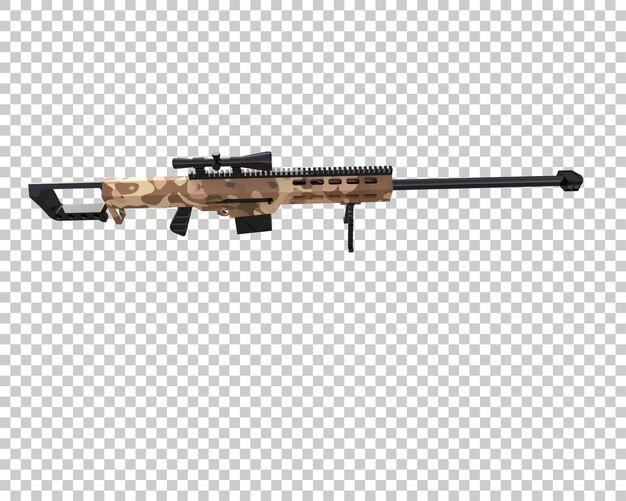 riffle with scope isolated on background 3d rendering illustration