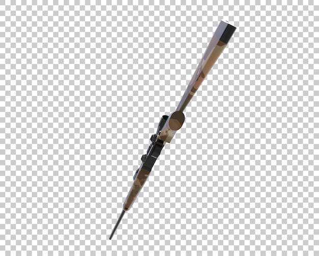 riffle with scope isolated on background 3d rendering illustration
