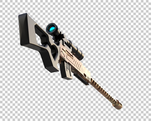 riffle with scope isolated on background 3d rendering illustration