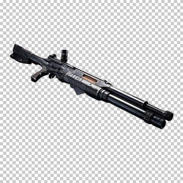 PSD rifle gun isolated on transparent background