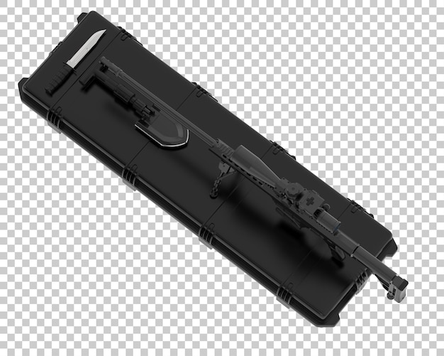 PSD rifle isolated on white background 3d rendering illustration