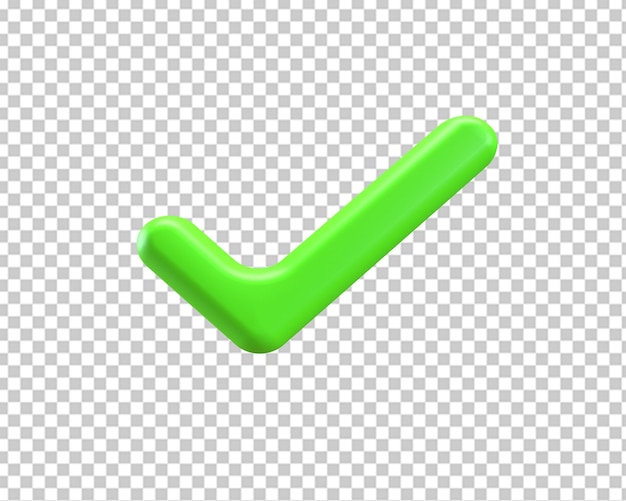 PSD right approved sign green button 3d