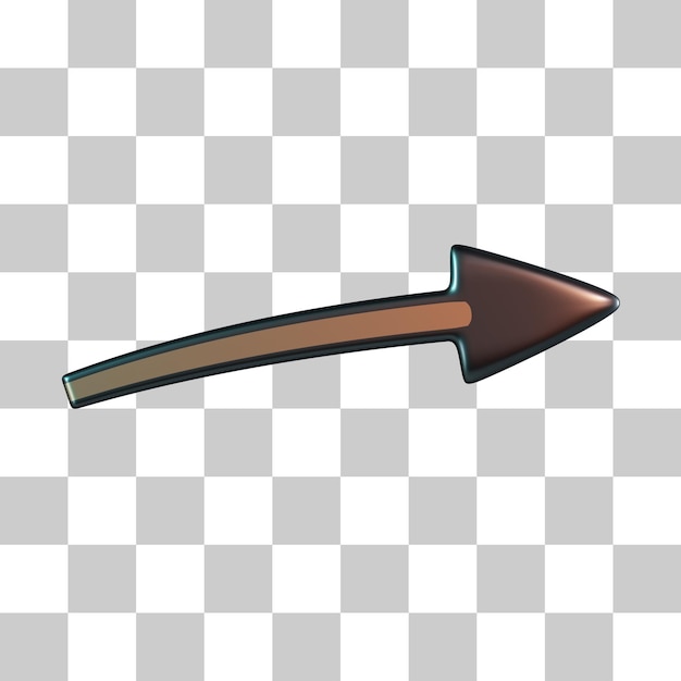 PSD right arrow 3d icon