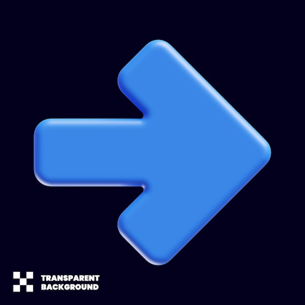 Right Arrow Icon In 3D Render