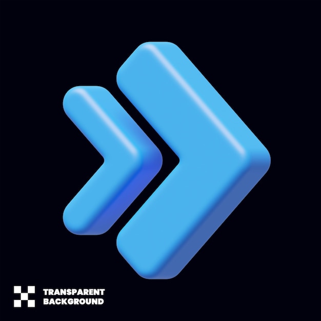 Right Arrow Pointer In 3D Render