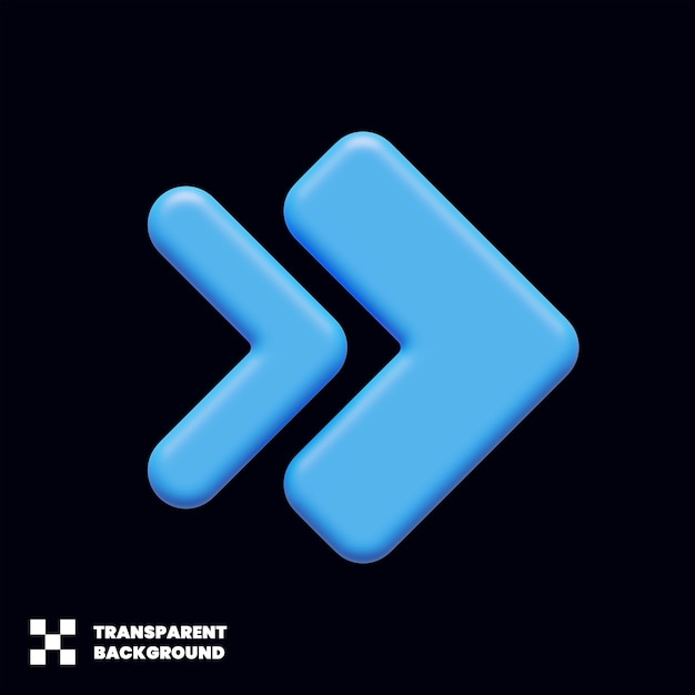 Right Arrow Pointer In 3D Render