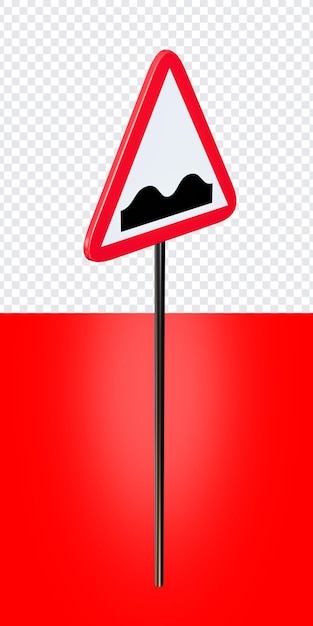 Right inclined irregular lane traffic sign PNG for composition